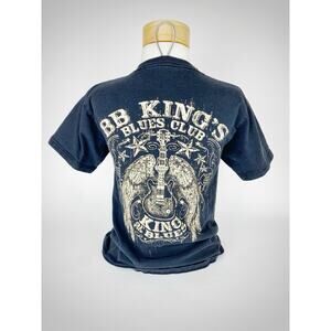 Y2K BB King’s Blues Club King Of The Blues Black Graphic T Shirt Women’s Sz S